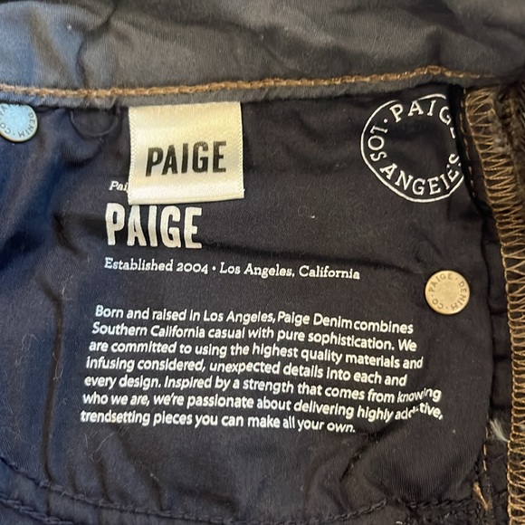 Paige Skyline Mid Rise Bootcut Jeans, Dark Blue, Size 30 - Picture 5 of 6